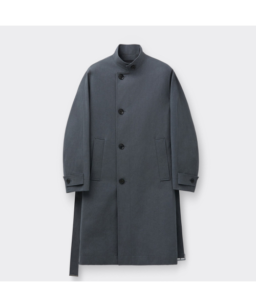 серый Highneck Trench пальто CWCAS26111GYX