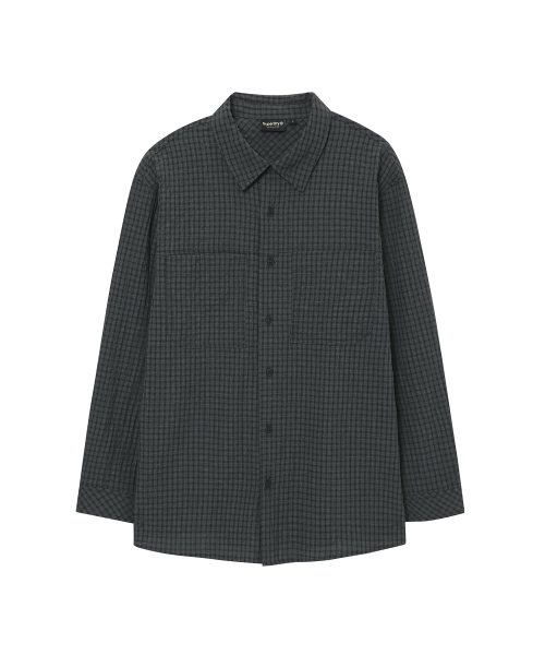 Рубашка оверсайз в клетку, Black