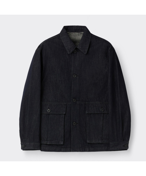 синий Double Pocket деним куртка CWJAS26123BUX