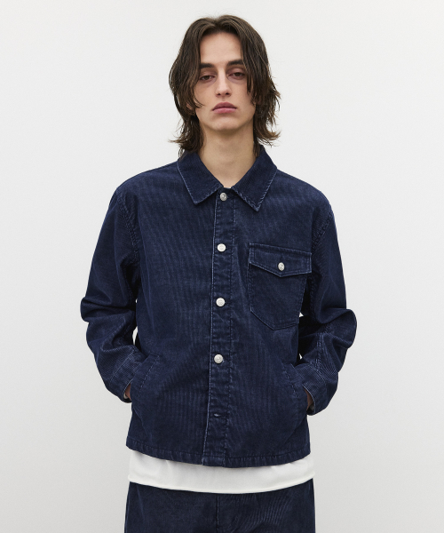 Washed Corduroy Jacket Navy