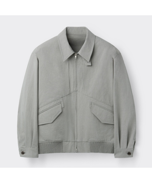 серый Cotton Collar Blouson CWUAM26312GYL