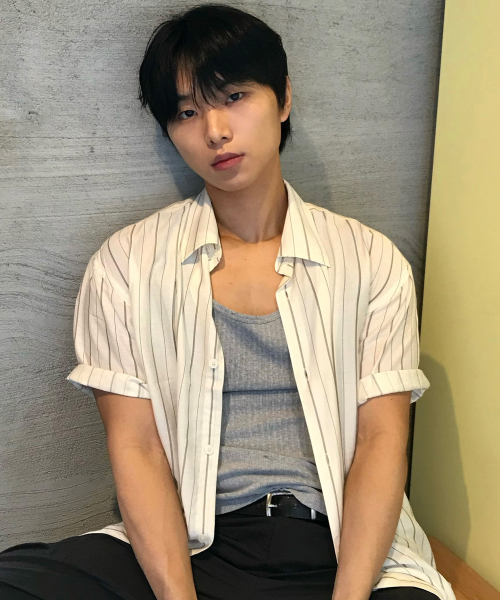 [COUTURE]RN Blended Stripe Oversized Fit Short Sleeve Shirt - 2 colors
