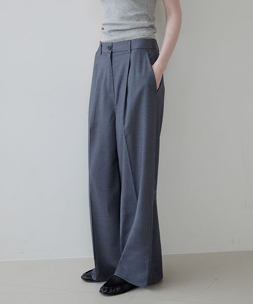 Comfort stripe wide pants [KNSS06PT01]_серый