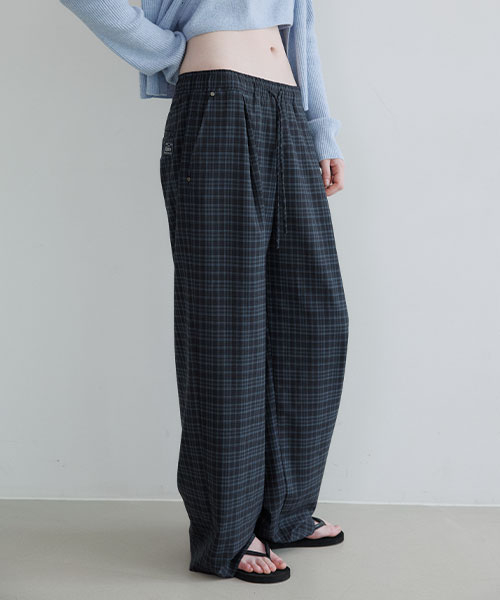 Check banding pants [KNSS06PT06]_зеленый