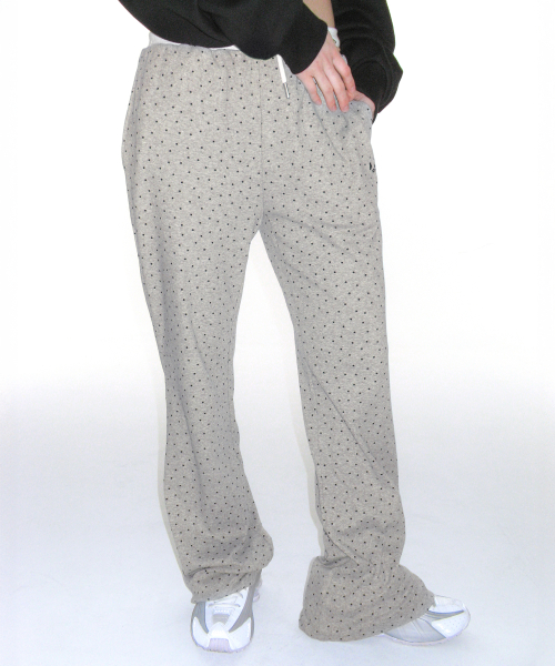 TWINKLE BOOT CUT LEGGINGS PANTS GREY