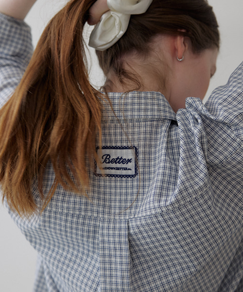 Loose-fit classic check shirt [KNSS06SH02]_Navy