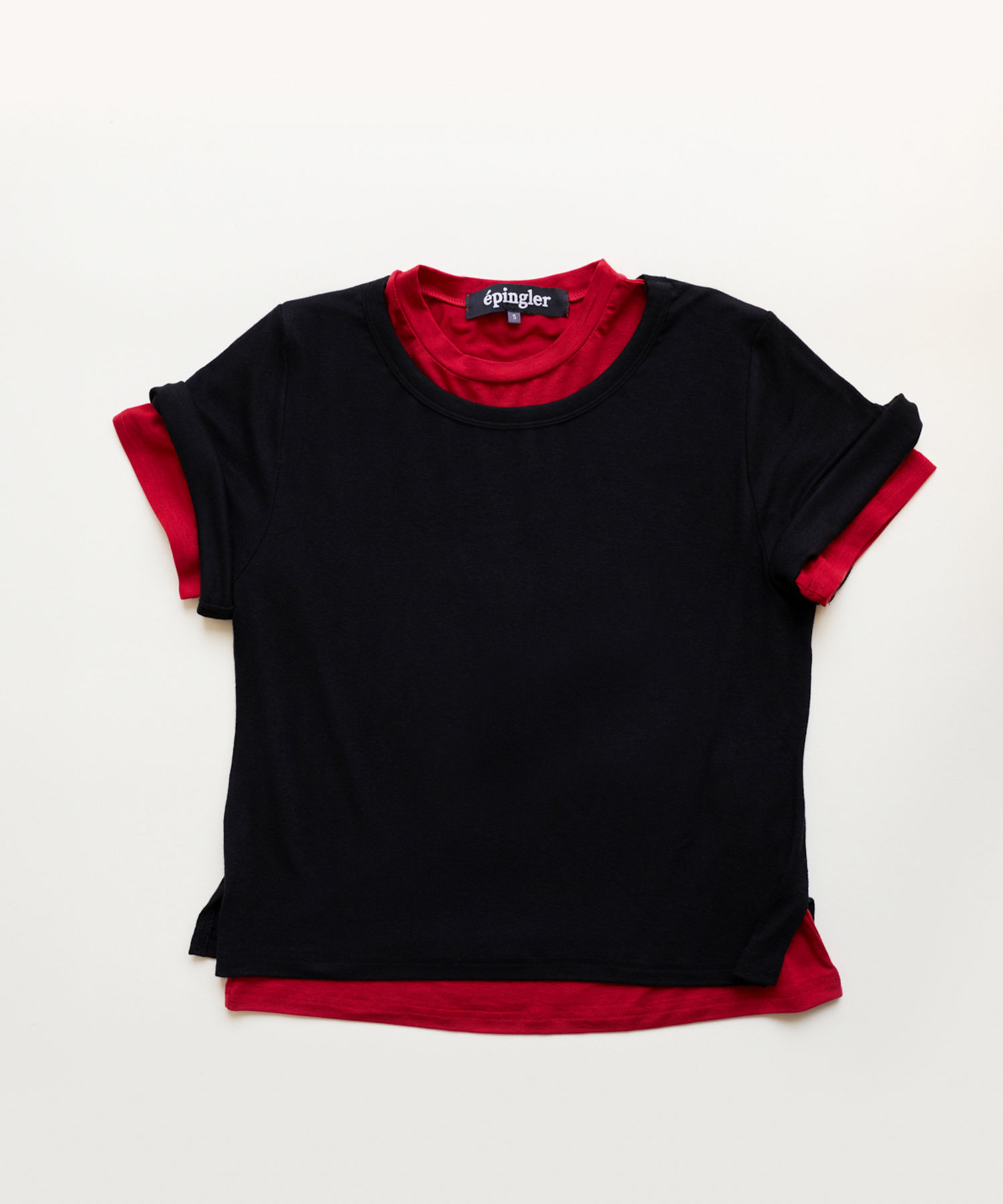 SPOONING LAYERED T - BLACK