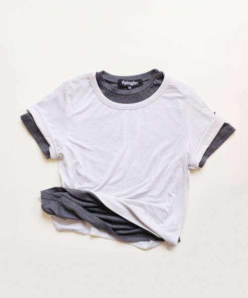SPOONING LAYERED T - CLOUD