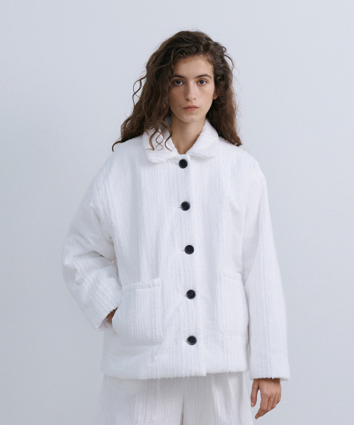 ORIGAMI QUILTED JACKET - IVORY