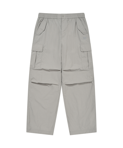 Прямые брюки карго из нейлона (Grey)