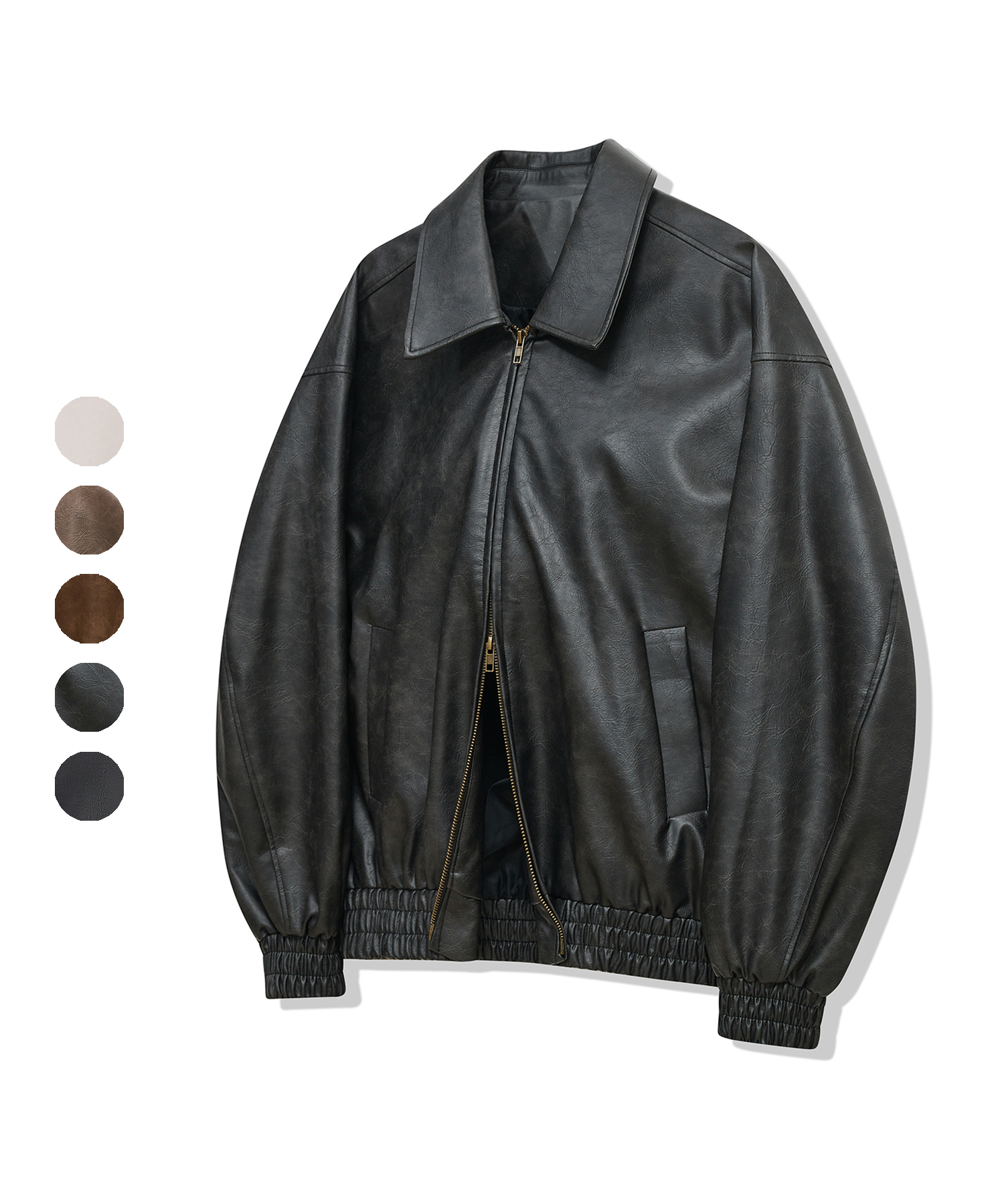 87-STAN009 [Renewal] Standard Blouson Leather Jacket (5color)