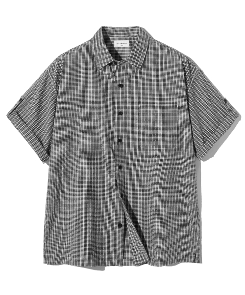 Рубашка с подворотами Check Half_Black