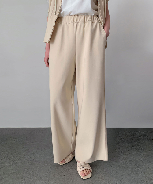 Lena Banding Waist Slacks (2colors)
