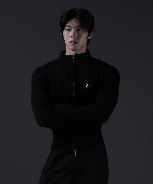 Двусторонняя трикотажная зипка Glory с митенками (Black)