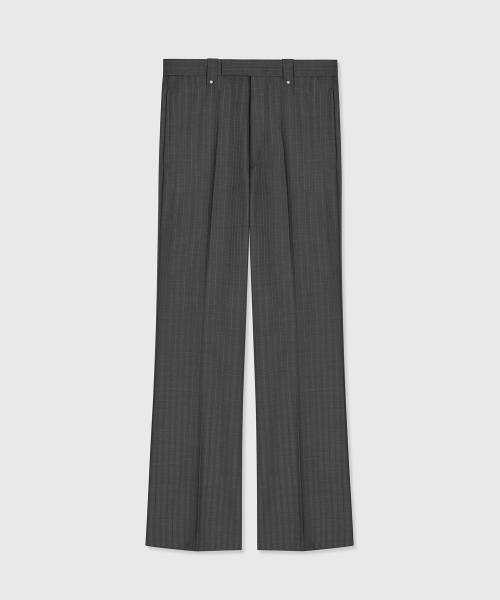 CARNABY FLARED WOOL TROUSERS GREY MULTI