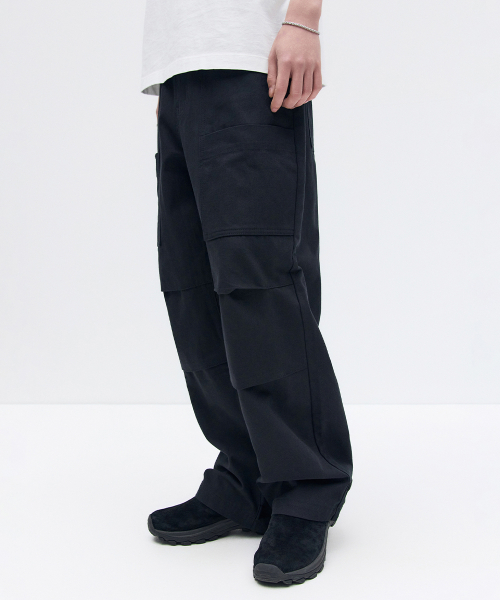 PARACHUTE VELCRO PANTS BLACK