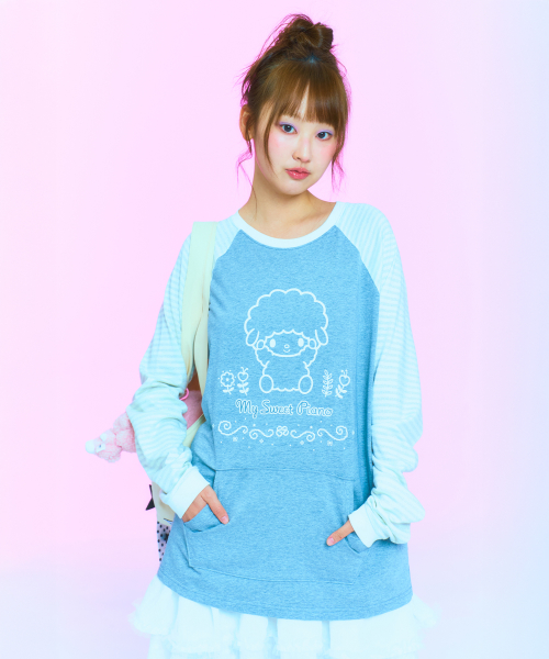 MY SWEET PIANO LONG SLEEVES [HEATHER GREY]