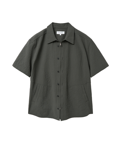 2way check shirt jacket CHARCOAL