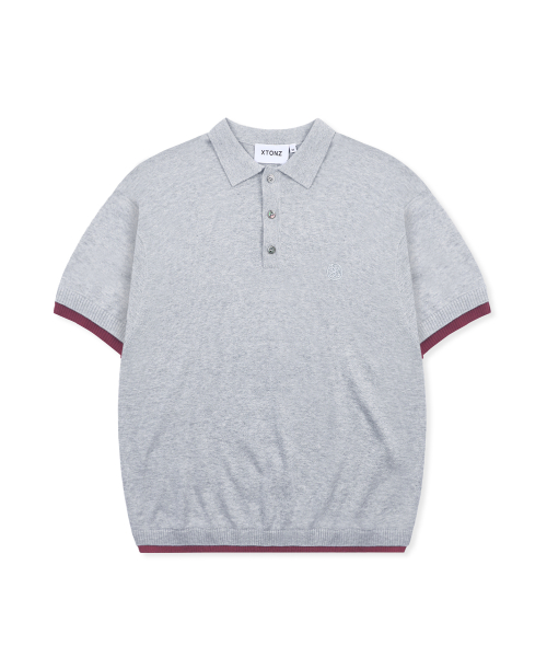 XTK181 окраска слоистый воротник трикотаж (GRAY)