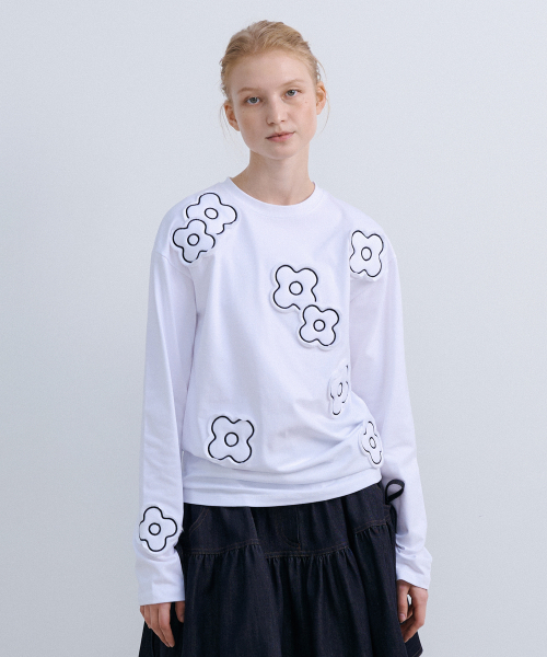 CUSION APLIQUE TOP - WHITE
