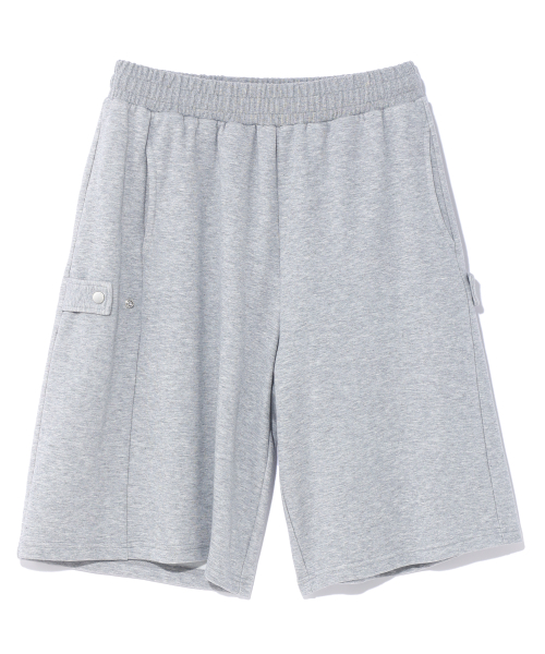 Бермуды 3/4 с кнопками по бокам LQ2PU407_MELANGE GREY