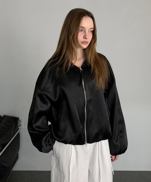 Satin Volume Blouson Jacket (3colors)