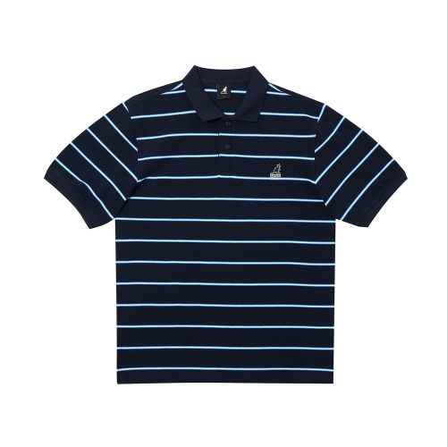 Полосатая пике-рубашка 1728, Dark Navy