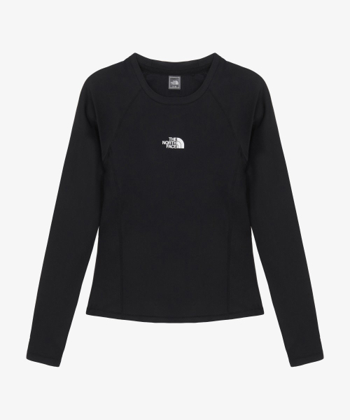 NT7TS31A 여성 에센셜 긴팔 래쉬가드 BLACK