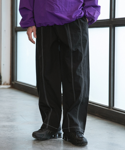 Нейлоновые брюки BC со швами (BLACK)