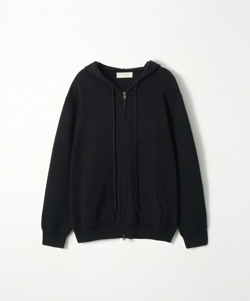 Formal Knit Zip Hoodie_Black