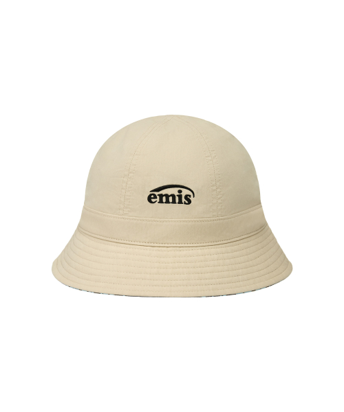 COASTAL REVERSIBLE BUCKET HAT-BEIGE