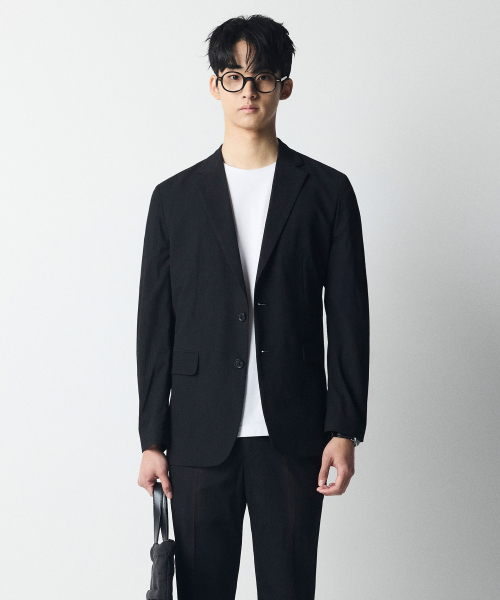 Черный плиссированный костюм Air Slender Fit_SEJUB12SET