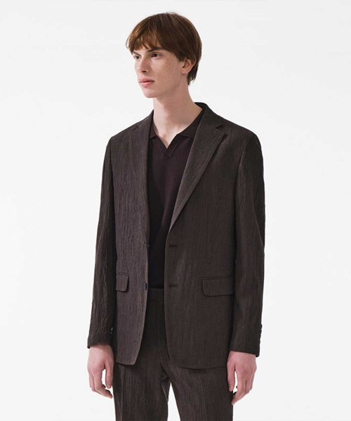 Плиссированный костюм Air Pleats Dandy коричневый (Relaxed fit)_SEJUB11SET