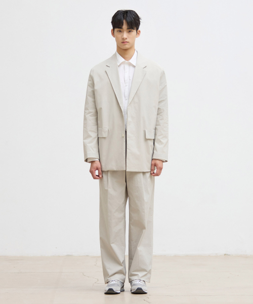 Летний костюм из хлопка и нейлона_Light Beige (оверсайз)_SEJVB71SET