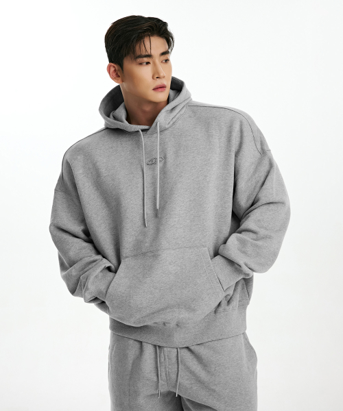 CHROME B HOODIE [MELANGE GREY]