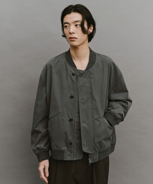 Brushed Bomber Jacket (Graphite)