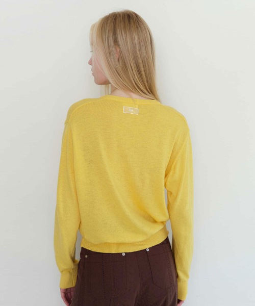 Essential Round Cardigan(Yellow)