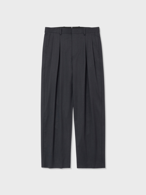 Брюки со складками из шерсти Solotex (CHARCOAL GREY)