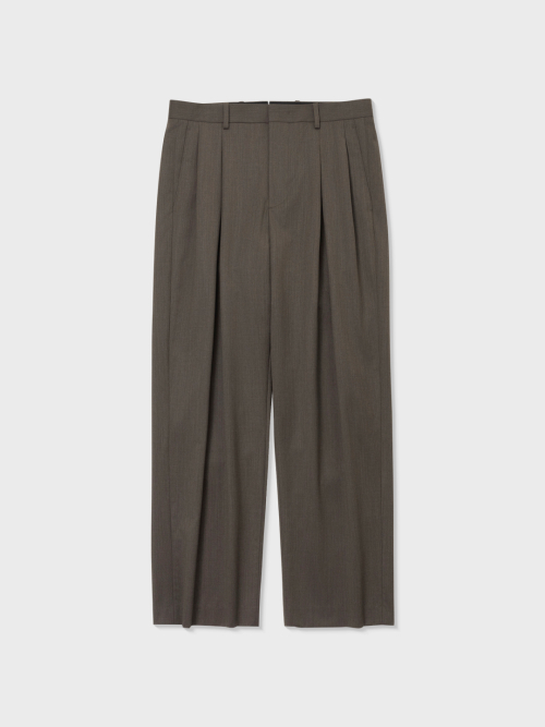Брюки со складками из шерсти Solotex (BROWN)