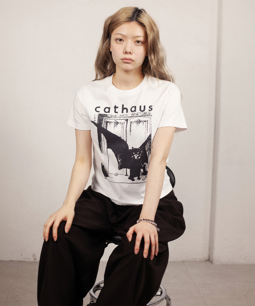 CATHAUS MINI TEE (WHITE)
