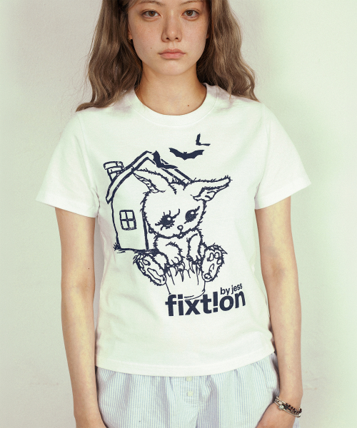 BUNNY FIXT!ON MINI TEE (WHITE)