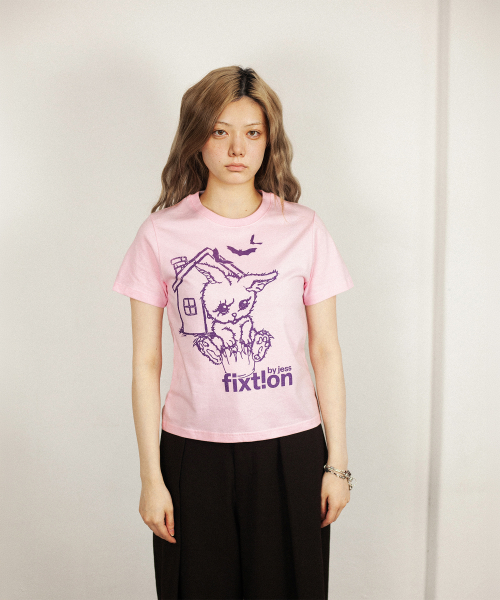 BUNNY FIXT!ON MINI TEE (BABY PINK)