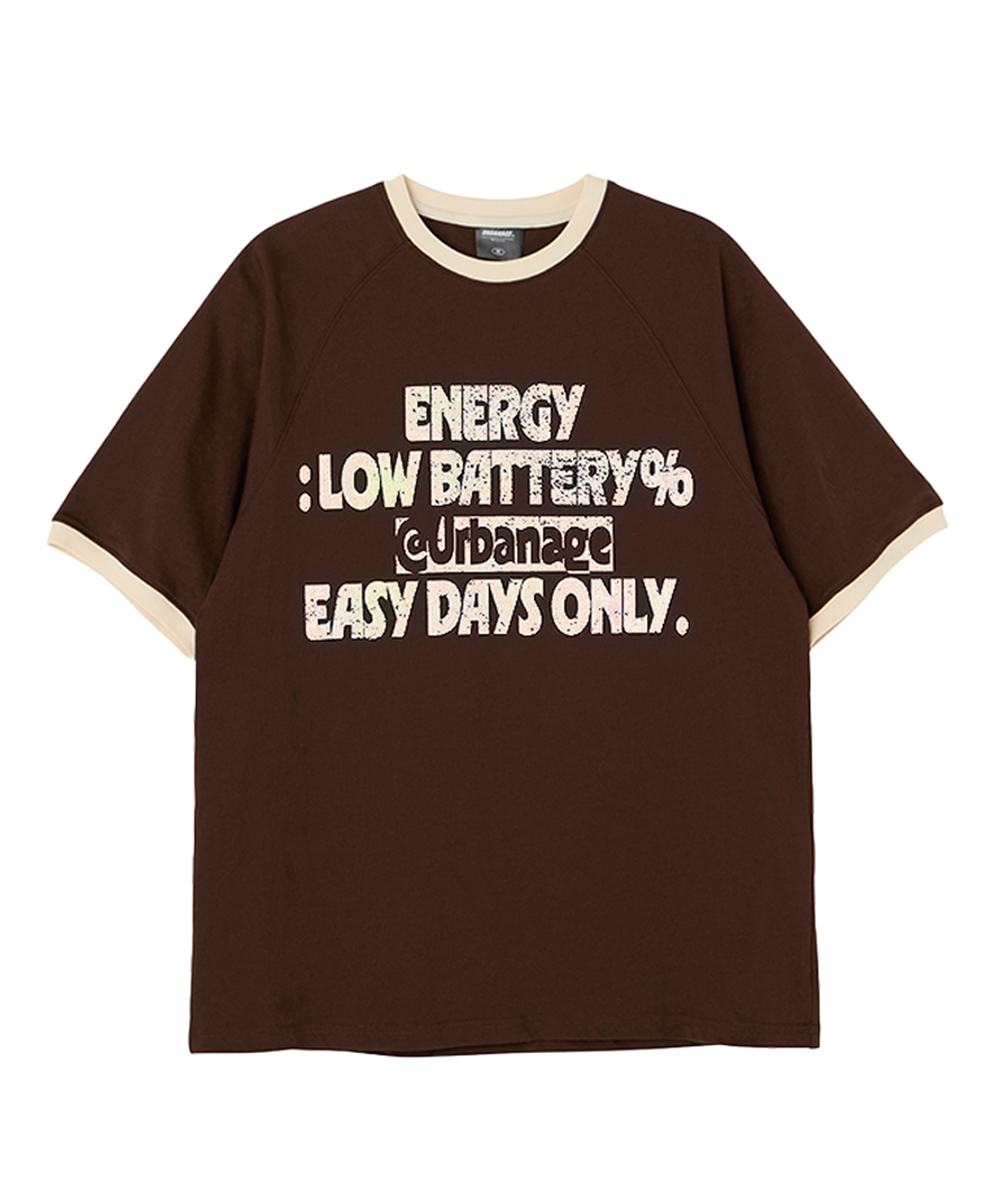 ENERGY Raglan Ringer Oversized Short Sleeve_Brown