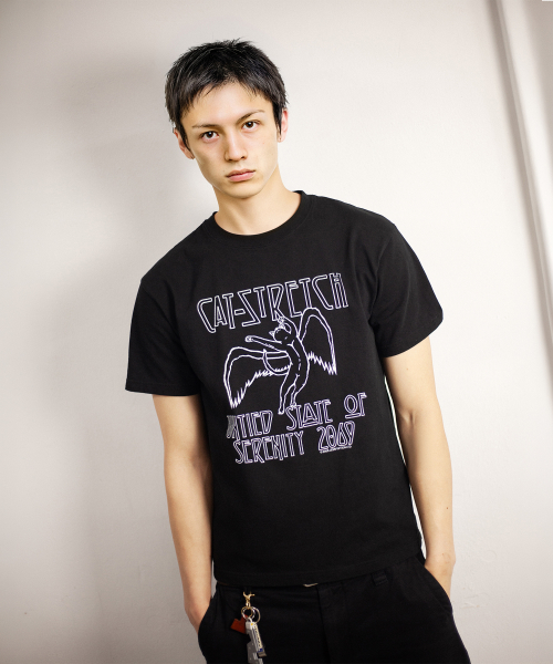CAT-STRETCH TEE (BLACK)