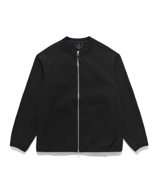JERSEY ZIP UP CARDIGAN / BLACK