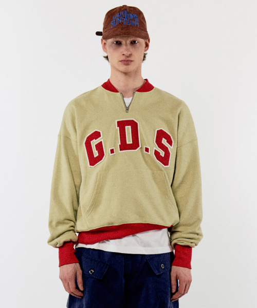 G.D.S ROUND HALF ZIP-UP_MISTKIWI
