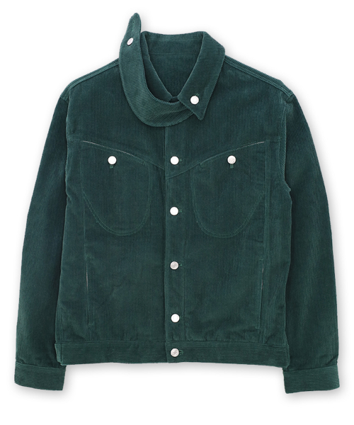 CORDUROY PANEL COLLAR JACKET_VER BALANCE(GREEN)