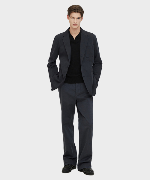 Bond Weight Cotton Tailored Set-Up Charcoal