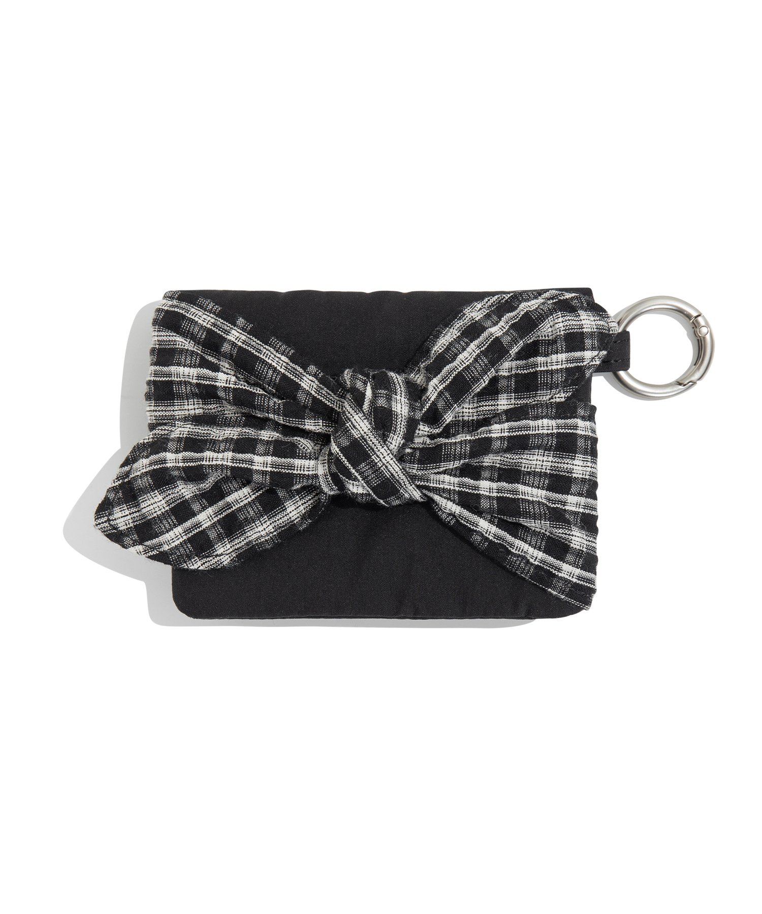 TCM check cotton wallet (black)