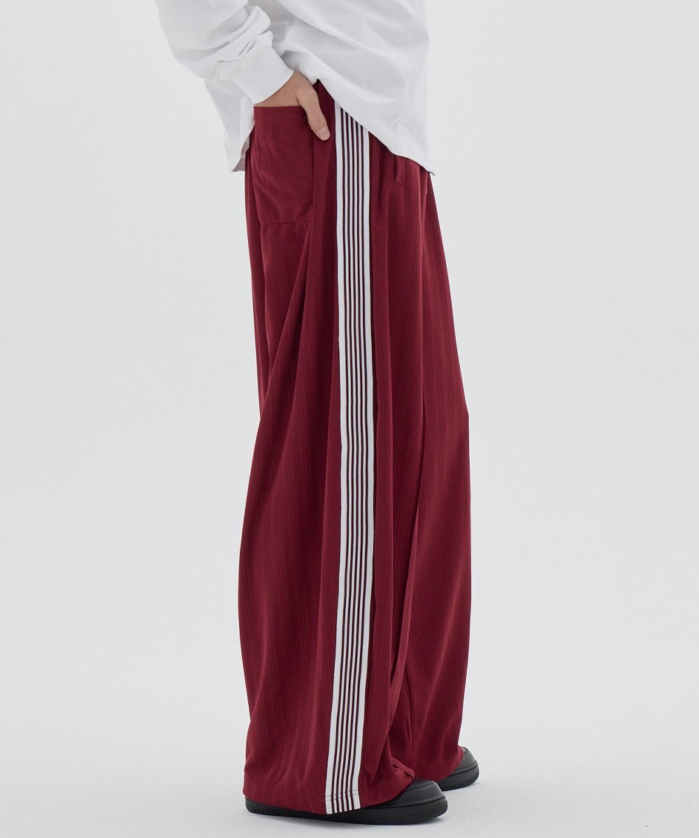 Свободные спортивные брюки с изгибом_Burgundy